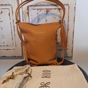 HOBO 'Blaze' Convertable Backpack Pebbled Leather Shoulder Bag with Tassel